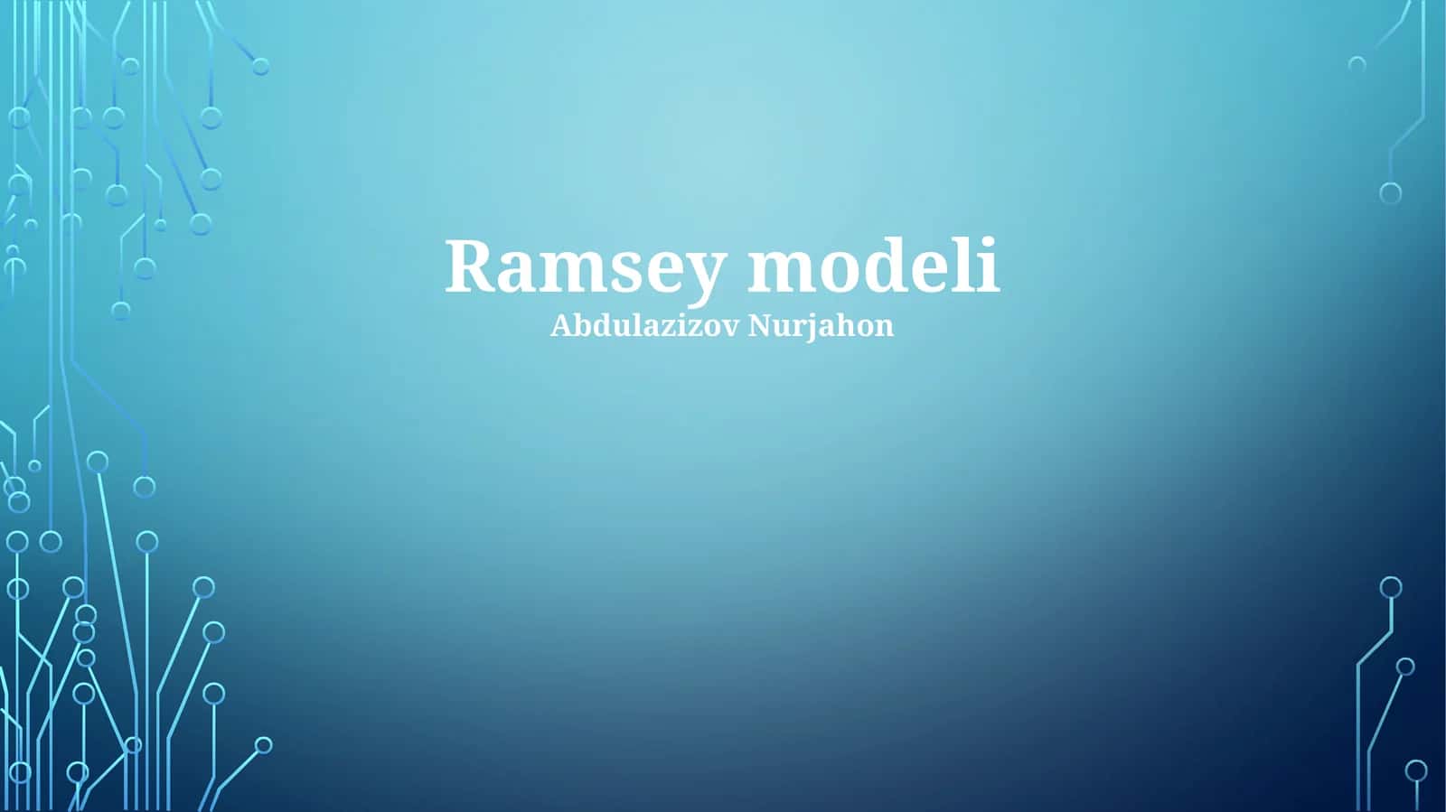 Ramsey modeli