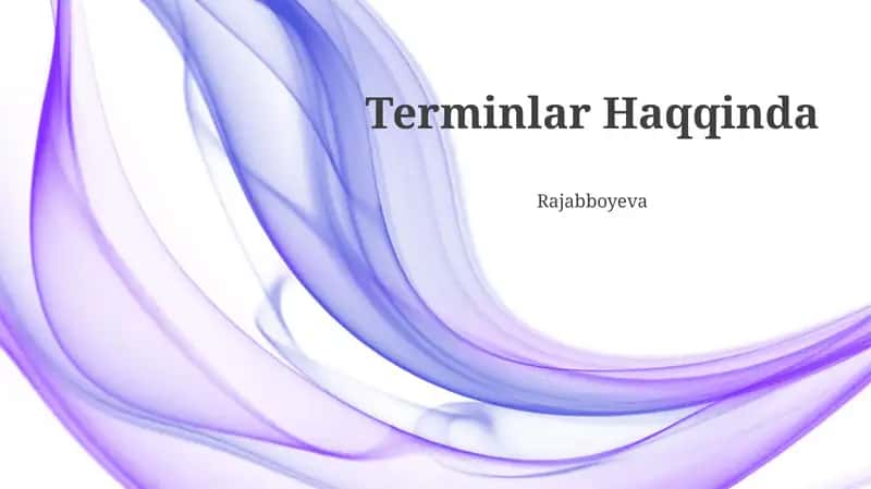 Terminlar Haqqinda