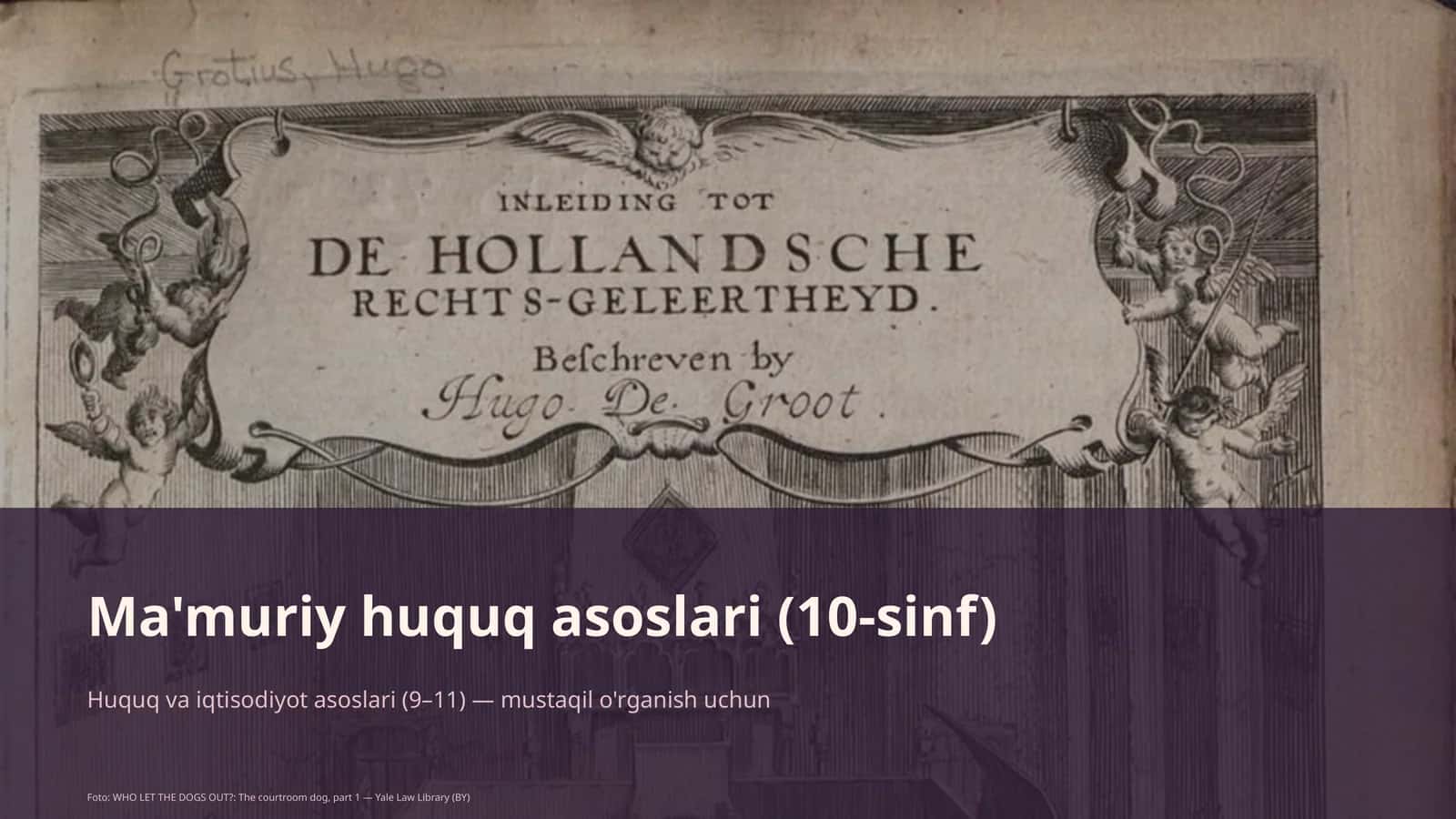 Ma'muriy huquq asoslari (10-sinf)