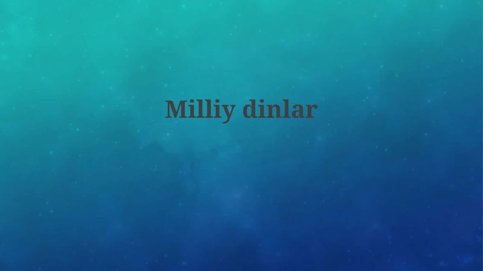 Milliydinlar