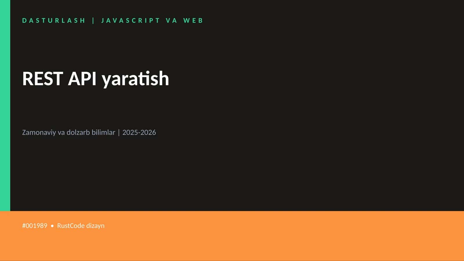 REST API yaratish