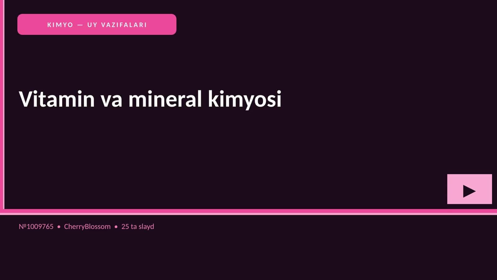 Vitamin va mineral kimyosi