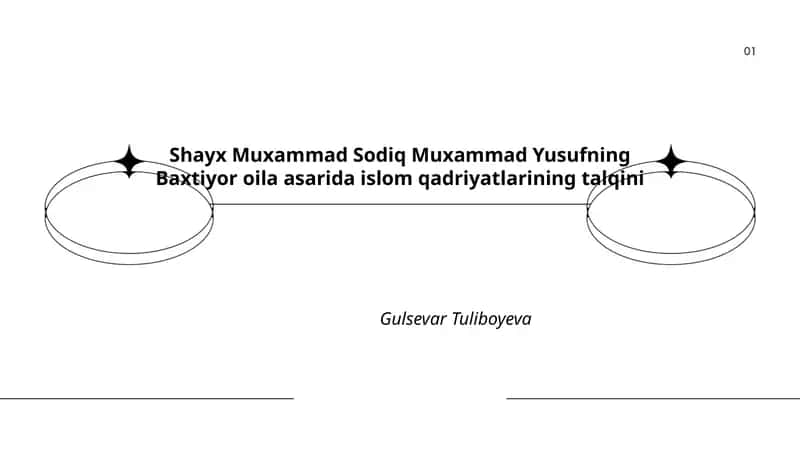 Shayx Muxammad Sodiq Muxammad Yusufning Baxtiyor oila asarida islom qadriyatlarining talqini