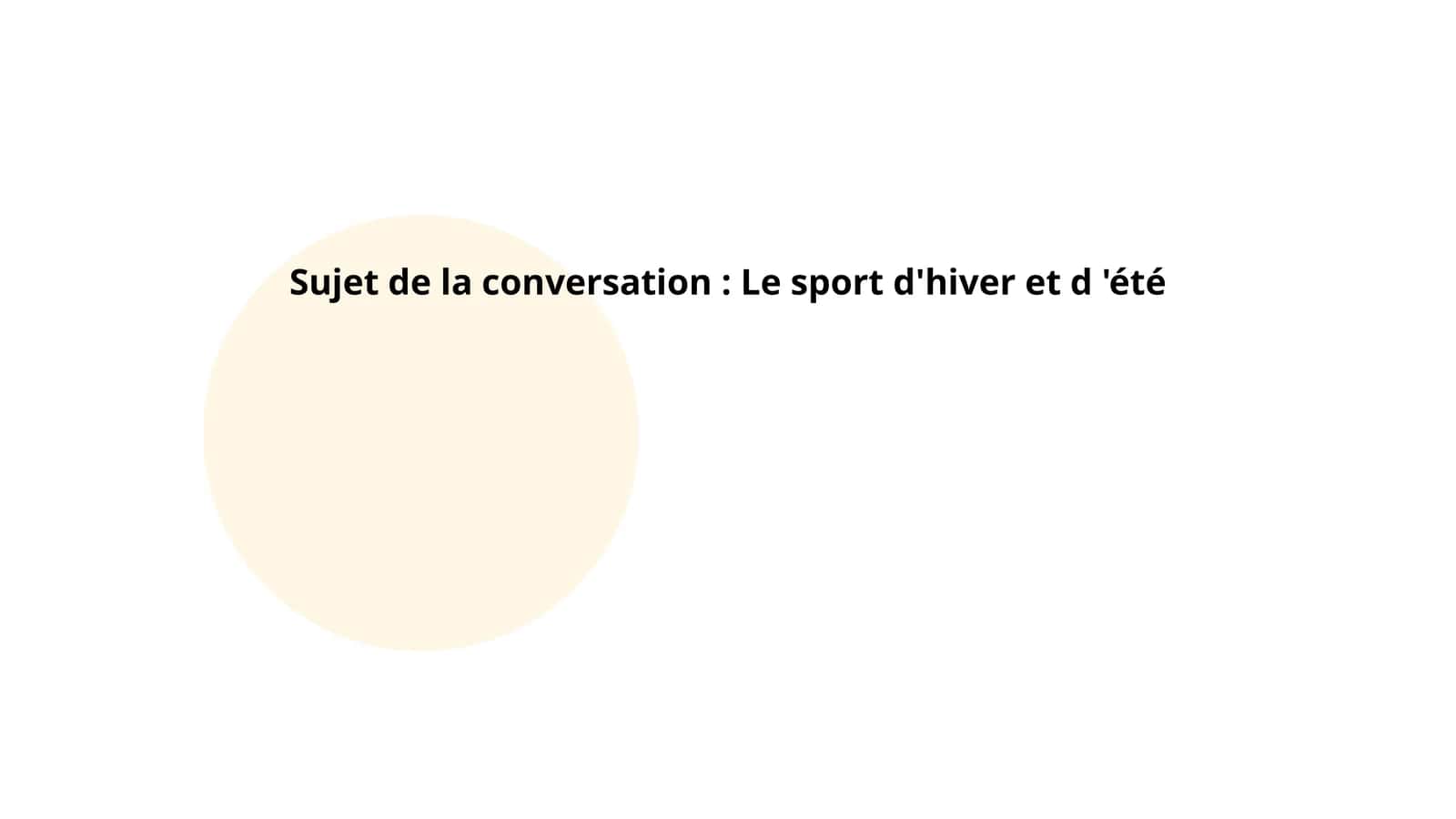 Le sport d'hiver et d 'été