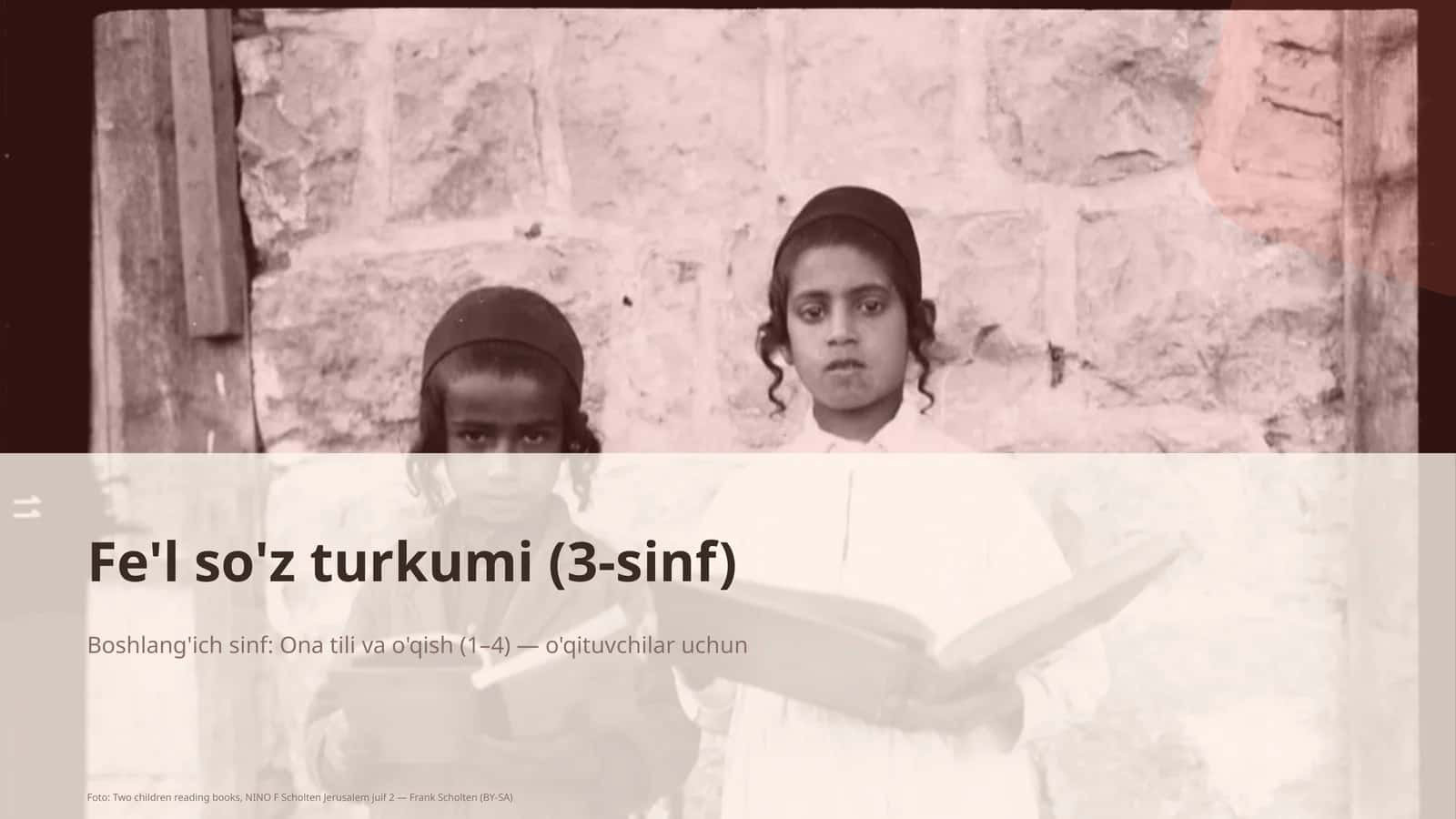 Fe'l so'z turkumi (3-sinf)