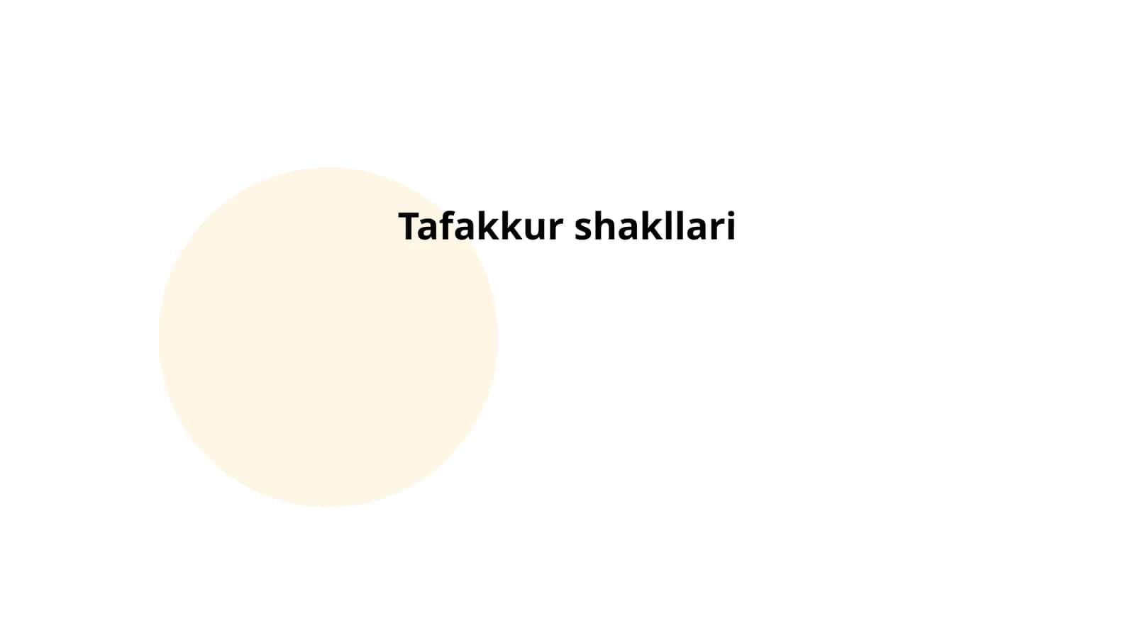 Tafakkur shakllari