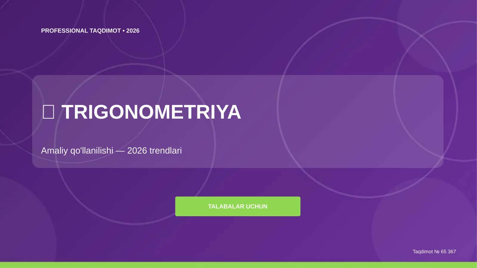 Trigonometriya: amaliy qo'llanilishi (2026 trendlari)