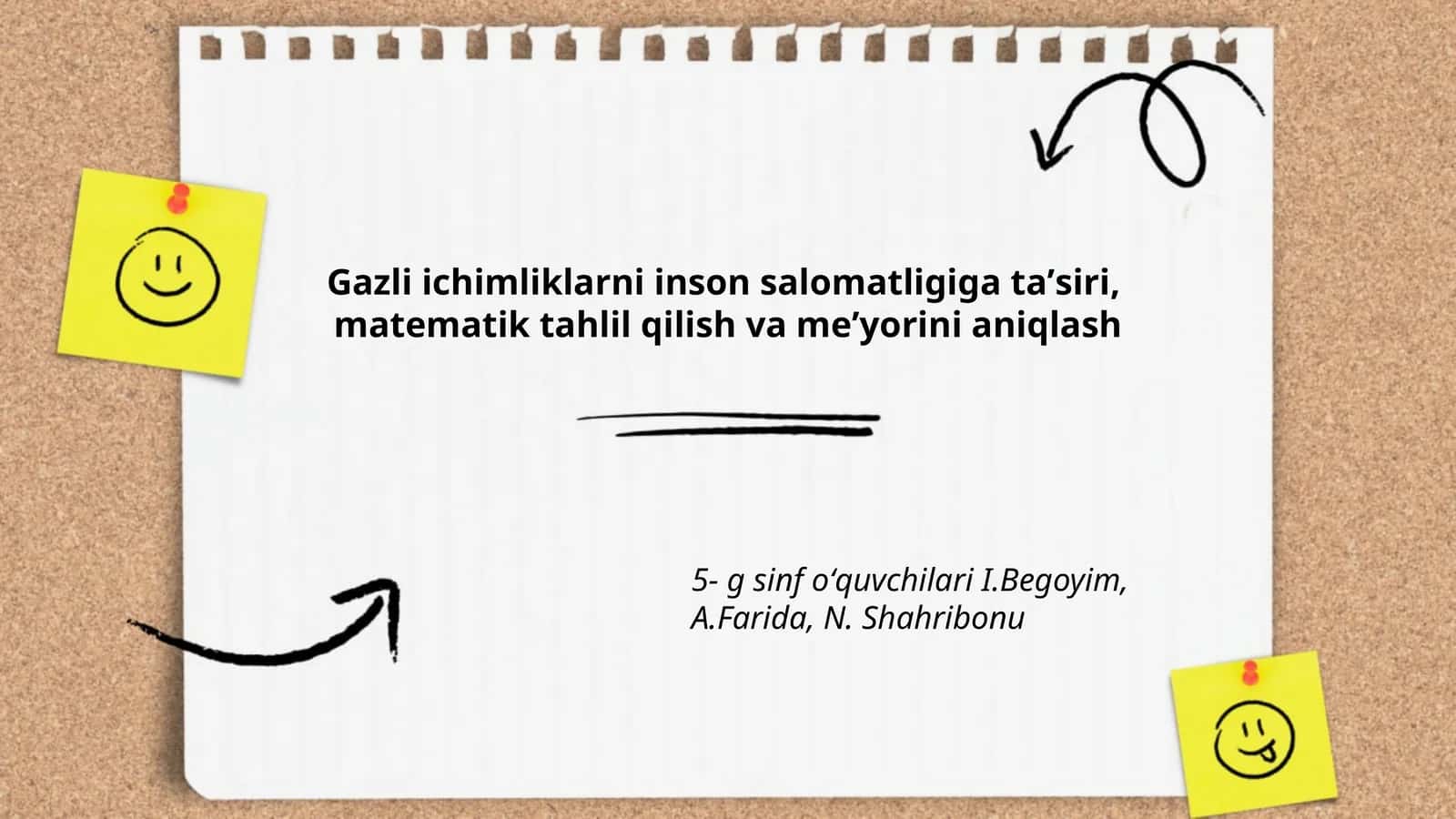 Gazli ichimliklarni inson salomatligiga taʼsiri, matematik tahlil qilish va meʼyorini aniqlash