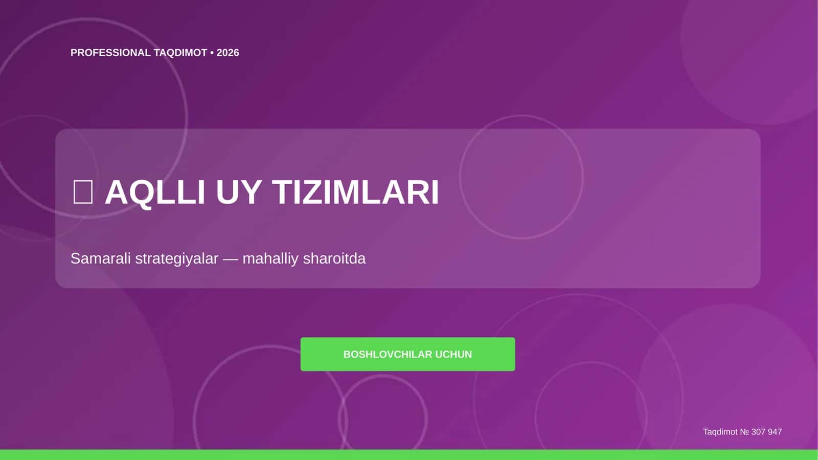 AQLLI UY TIZIMLARI