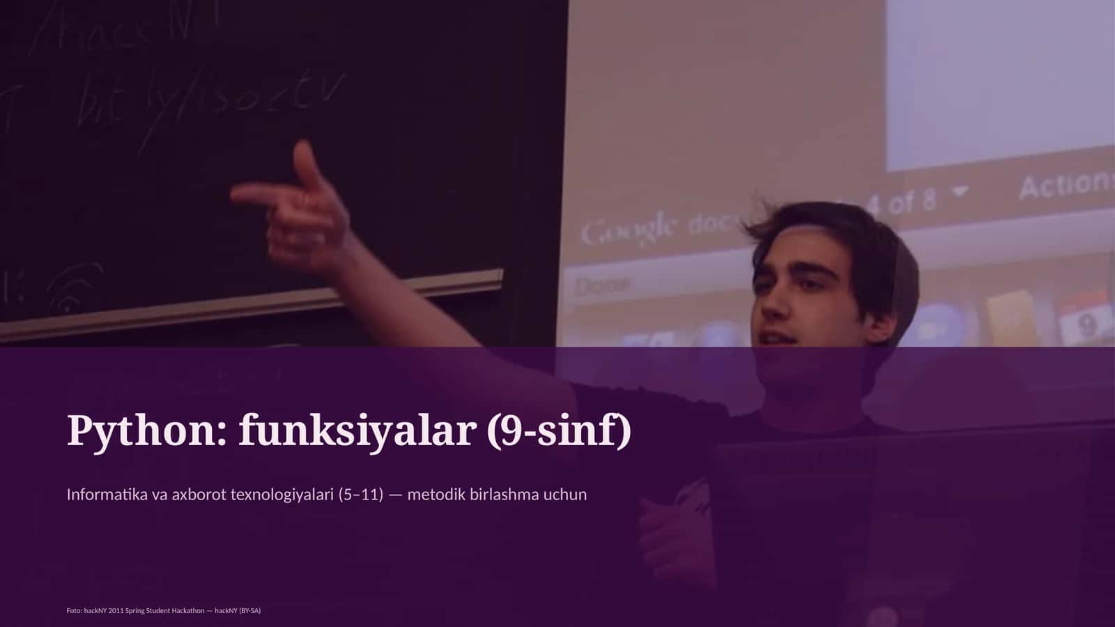 Python: funksiyalar (9-sinf)