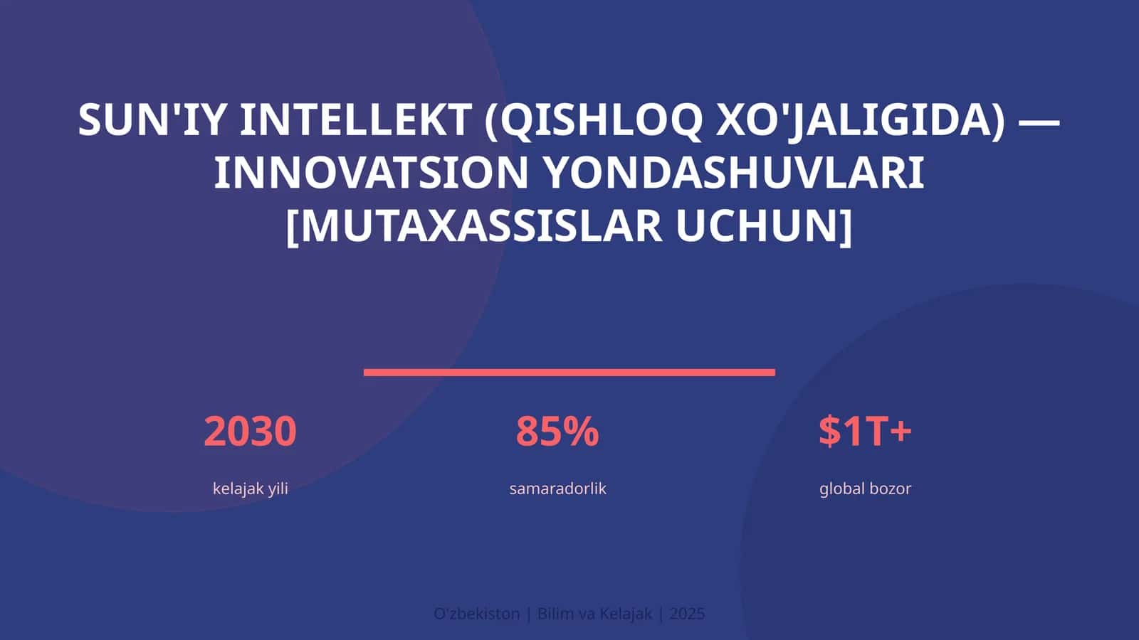 Sun'iy intellekt (qishloq xo'jaligida) — innovatsion yondashuvlari [mutaxassislar uchun]
