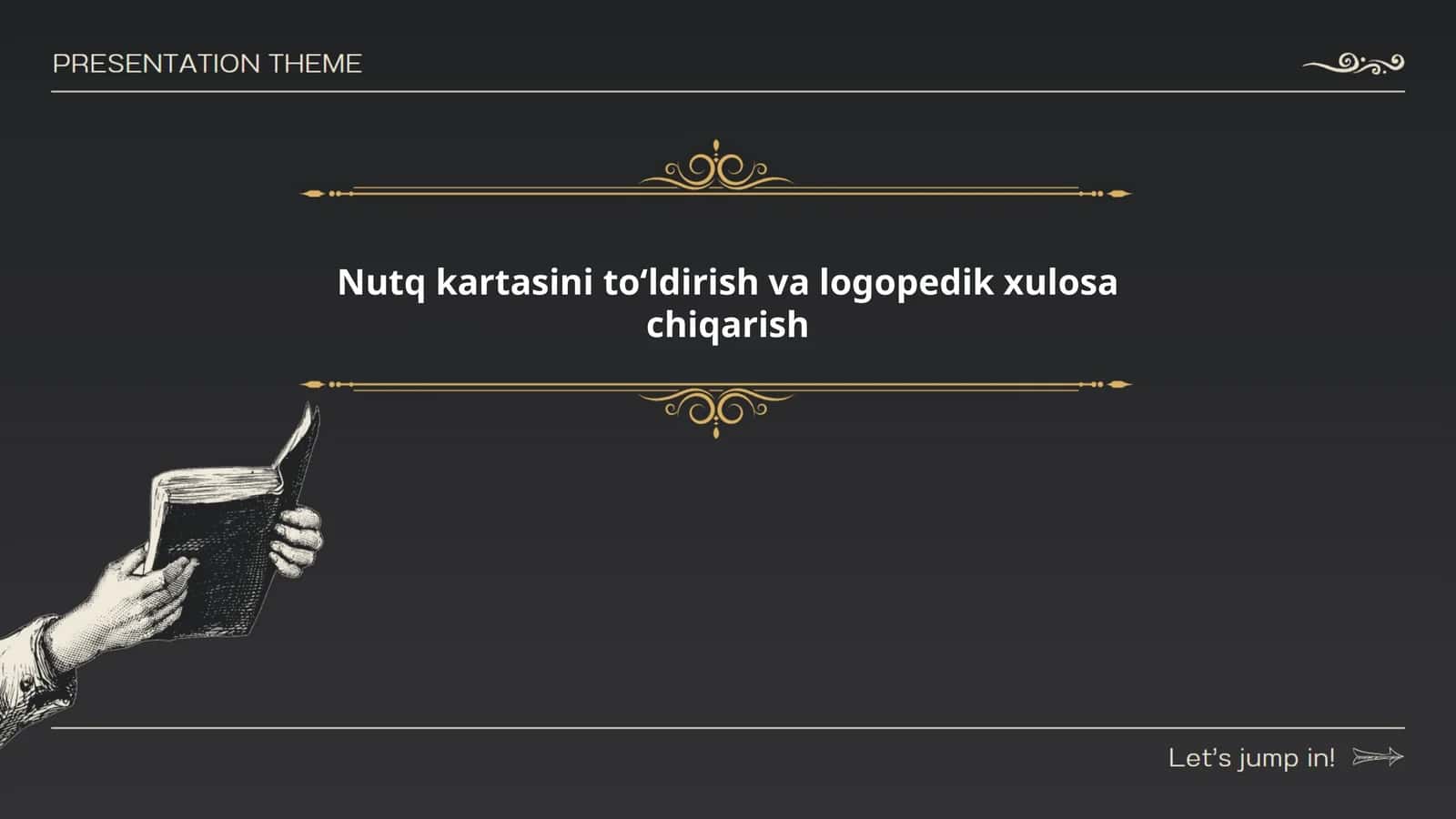 Nutq kartasini toʻldirish va logopedik xulosa chiqarish