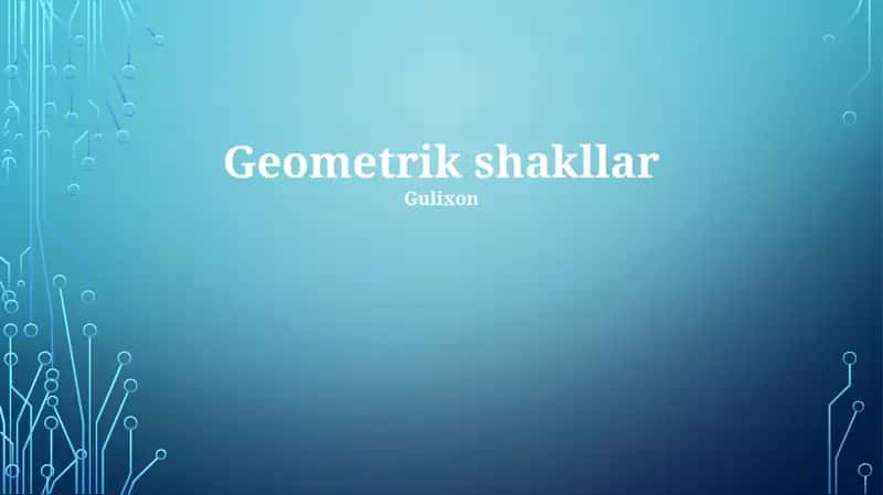 Geometrik shakllar