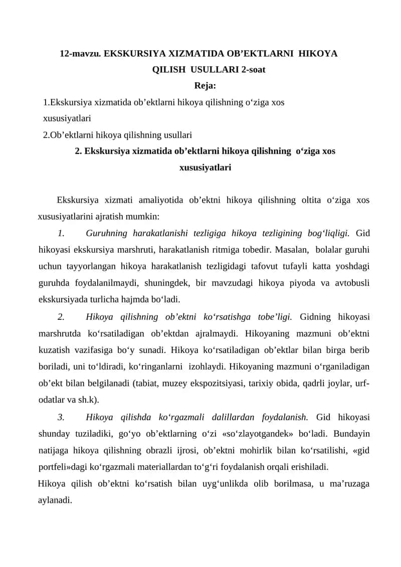 Ekskursiya Xizmati