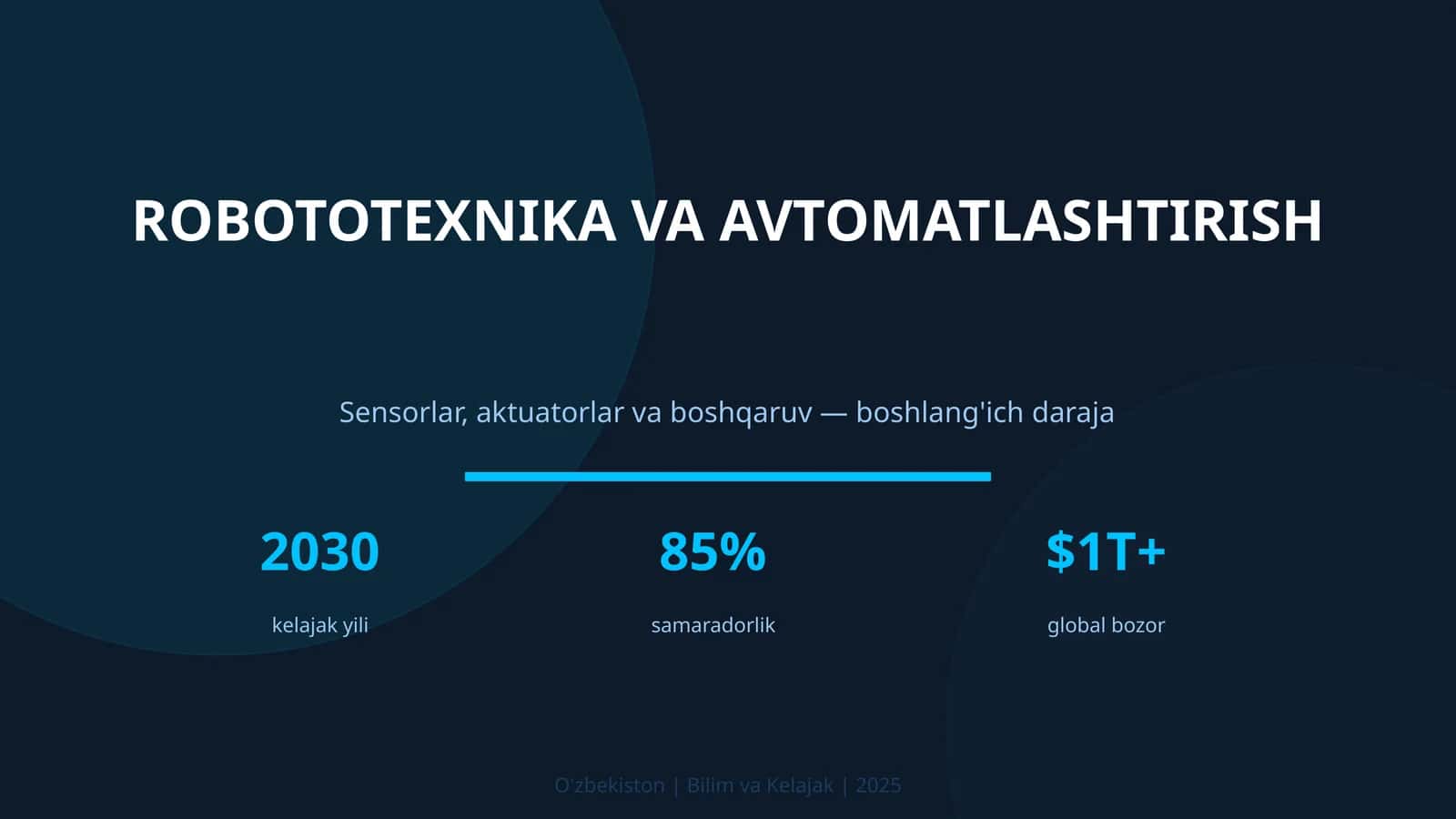 Robototexnika va avtomatlashtirish