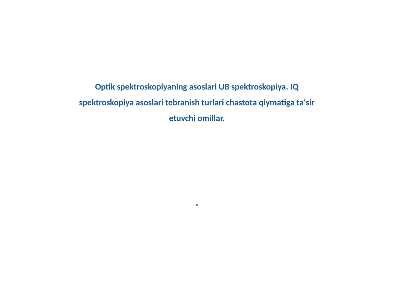 Optik spektroskopiya
