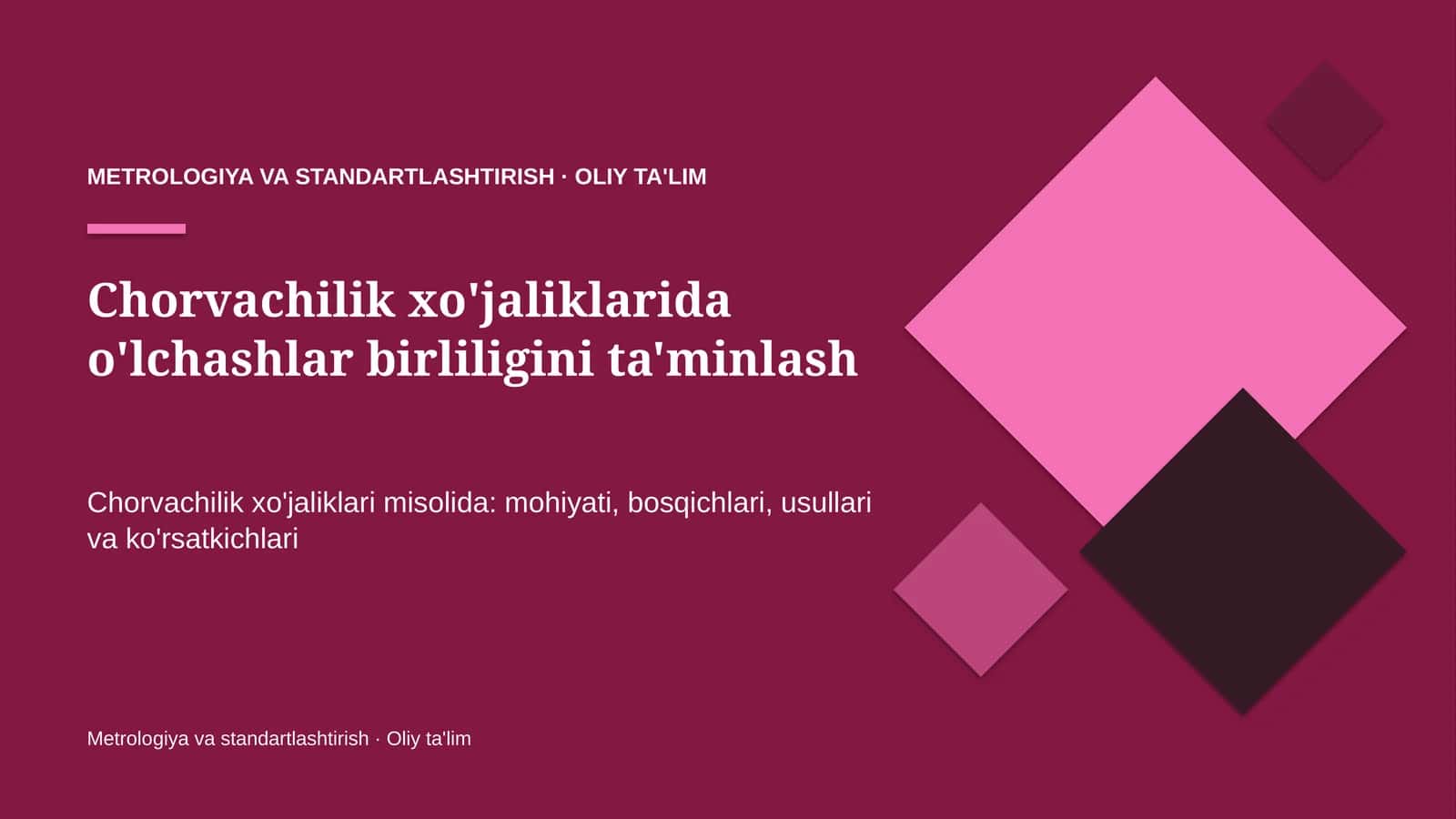 chorvachilik xo'jaliklarida o'lchashlar birliligini ta'minlash 2283