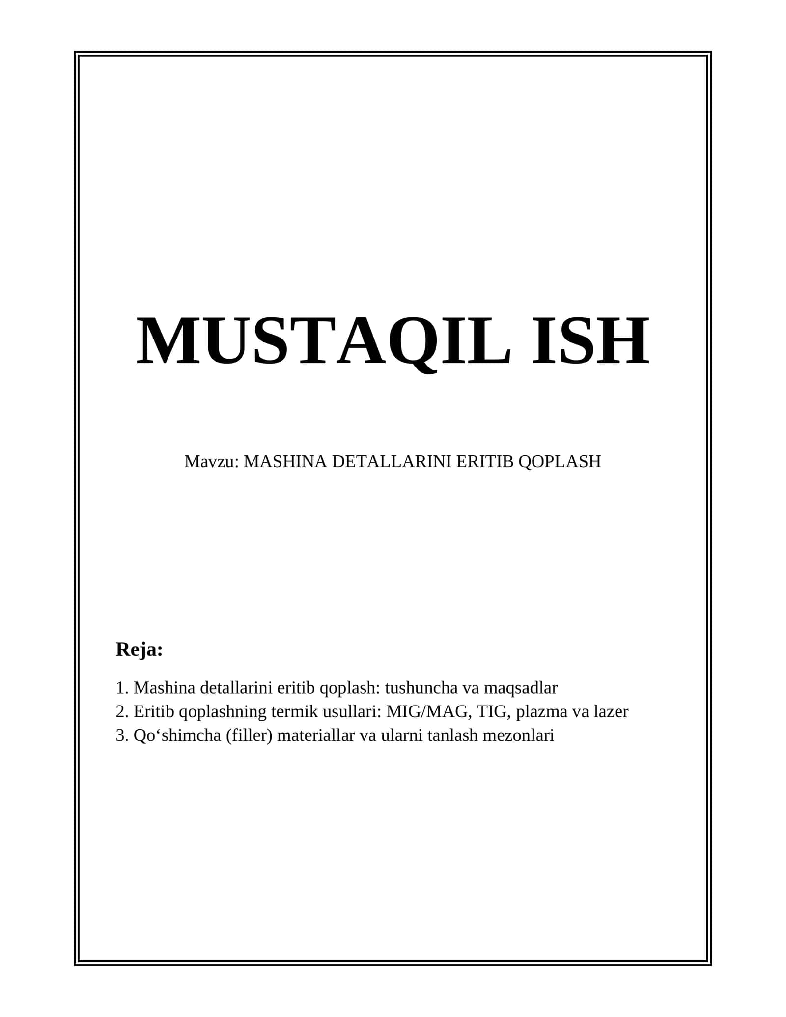 MASHINA DETALLARINI ERITIB QOPLASH