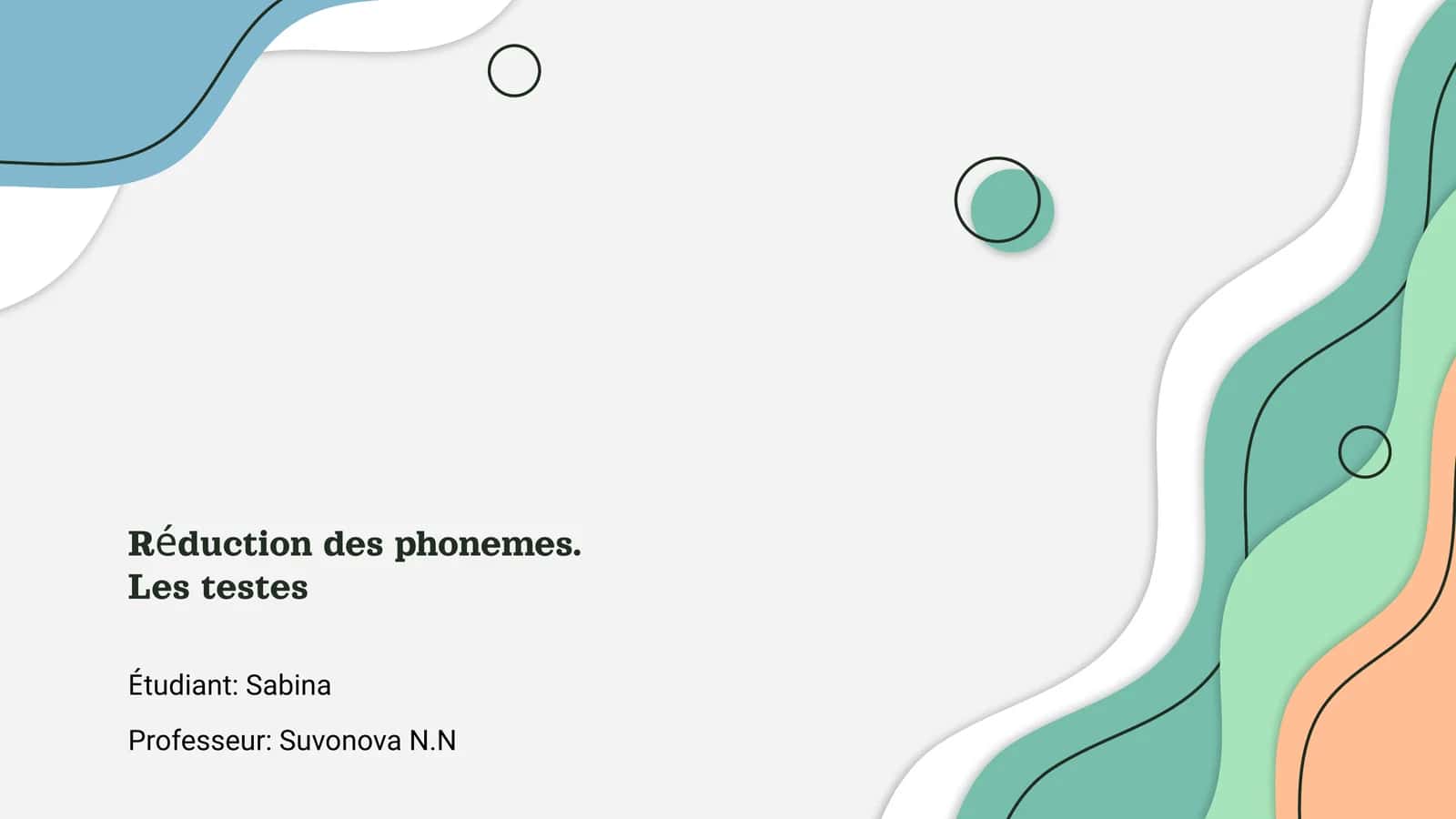 Réduction des phonemes