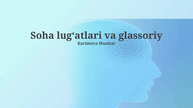Soha lug'atlari va glassoriy