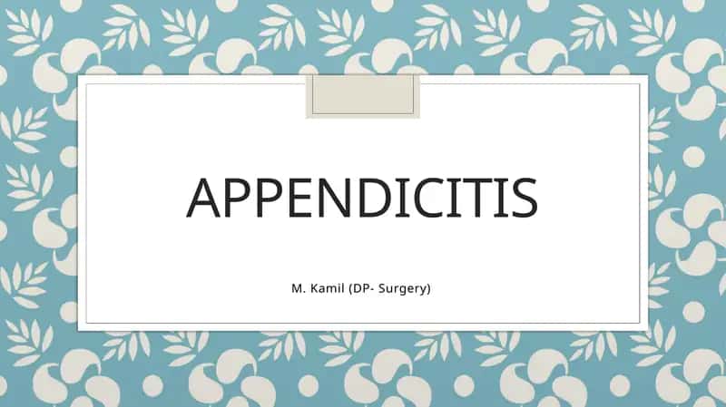 Appendicitis