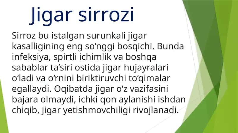 Jigar sirrozi