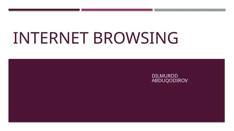 Internet browsing