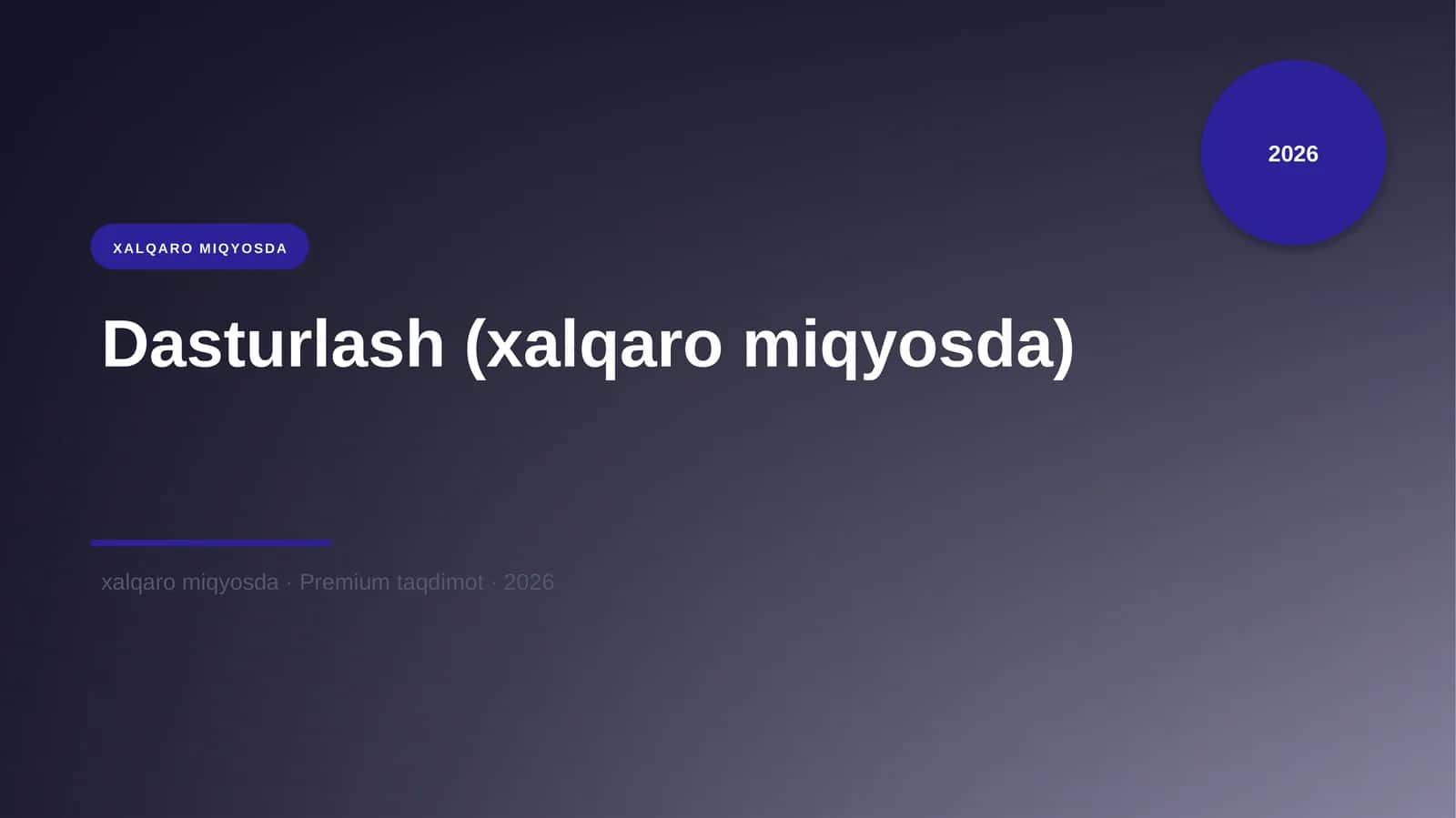 Dasturlash (xalqaro miqyosda)