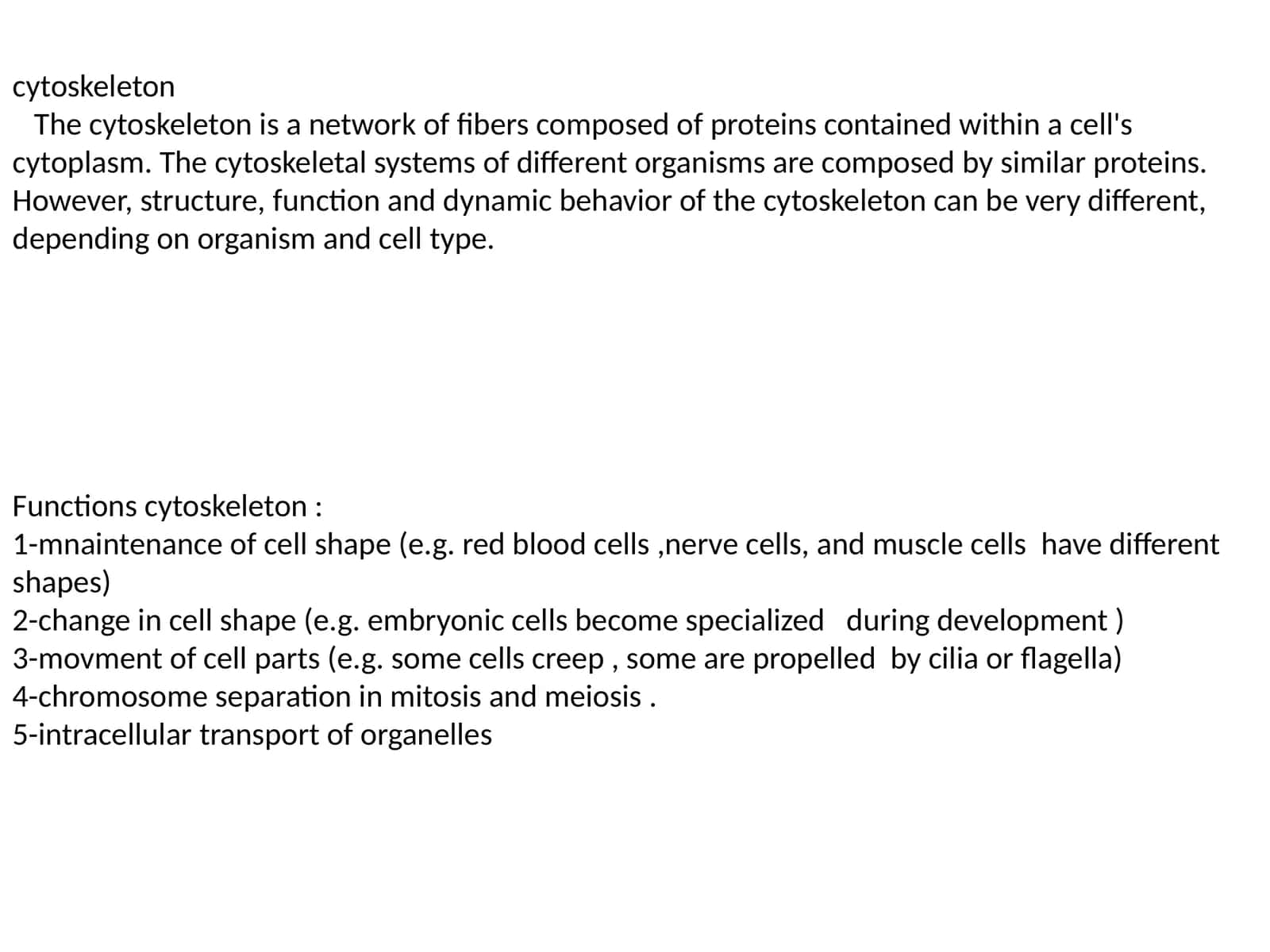 Cytoskeleton