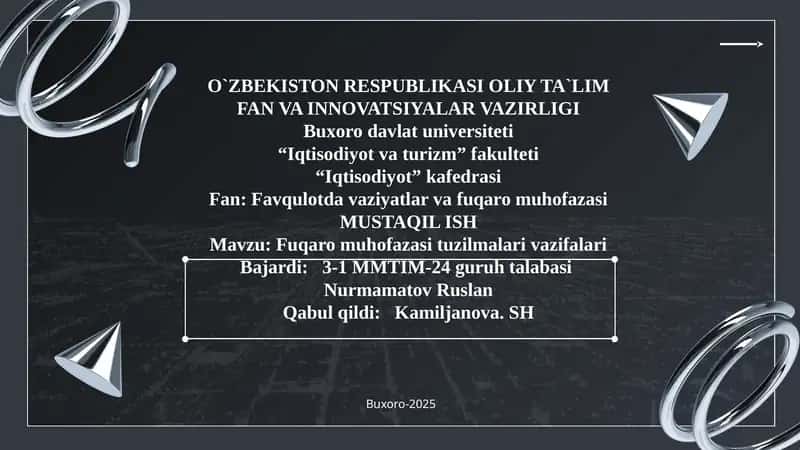 Fuqaro muhofazasi tuzilmalari vazifalari