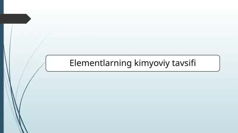 Kimyoviy elementlar