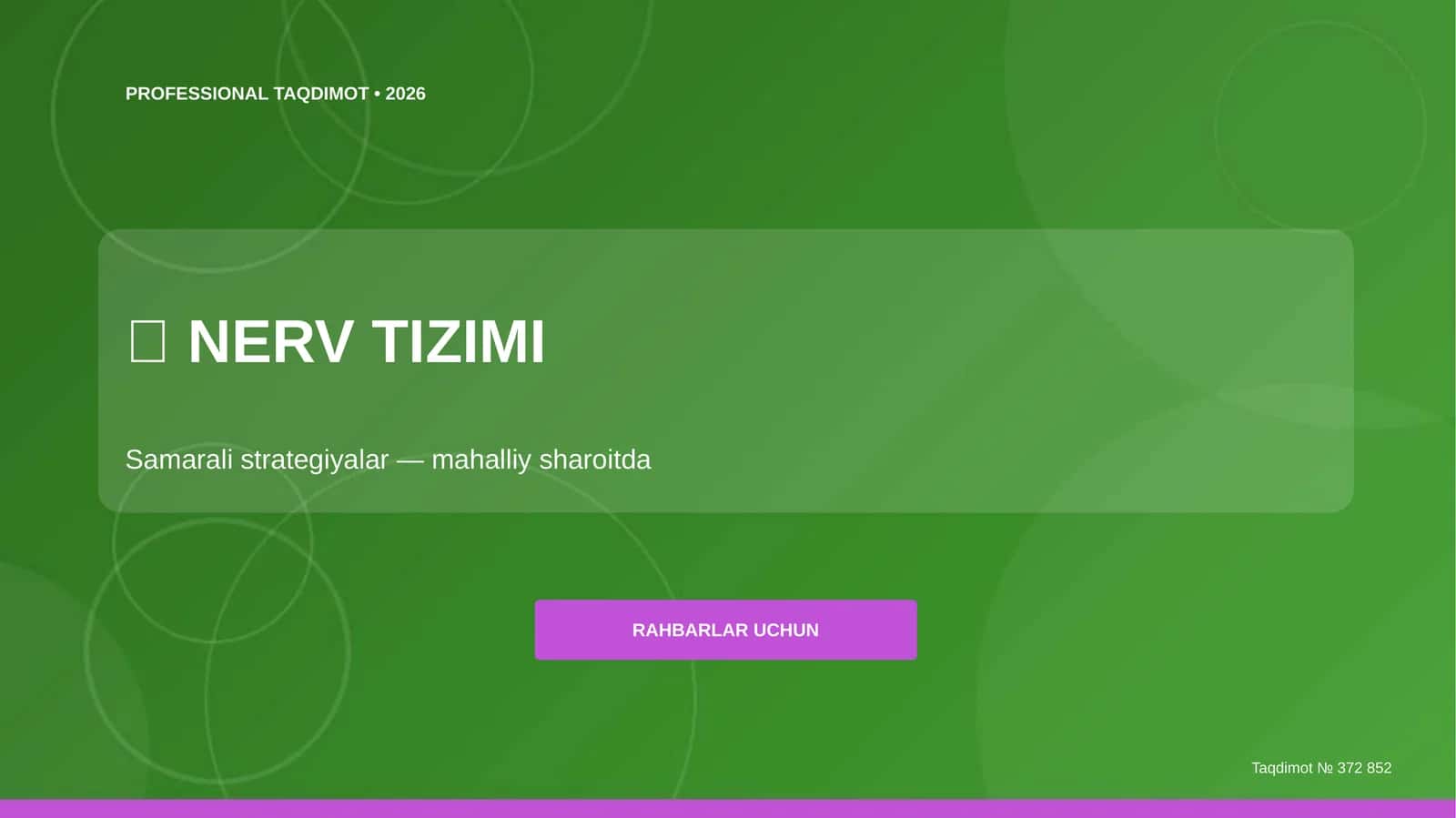 PROFESSIONAL TAQDIMOT • 2026