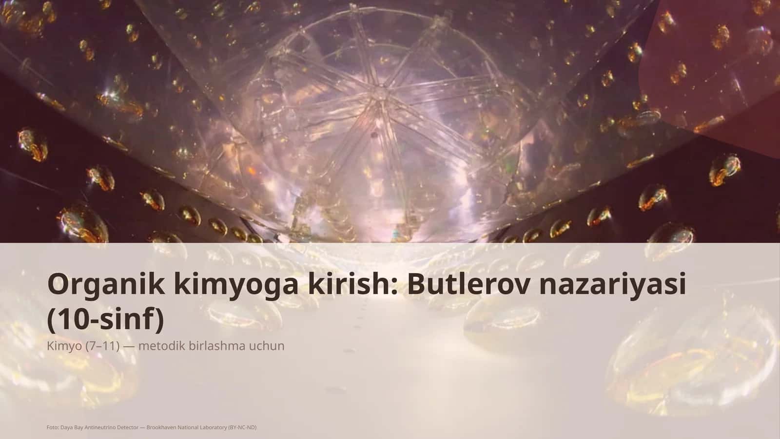 Organik kimyoga kirish: Butlerov nazariyasi (10-sinf)