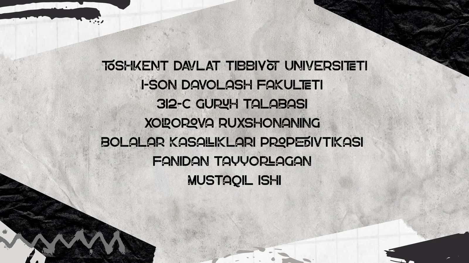 Bolalar kasalliklari propedivtikasi