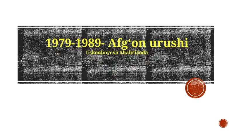 Afgʻon urushi