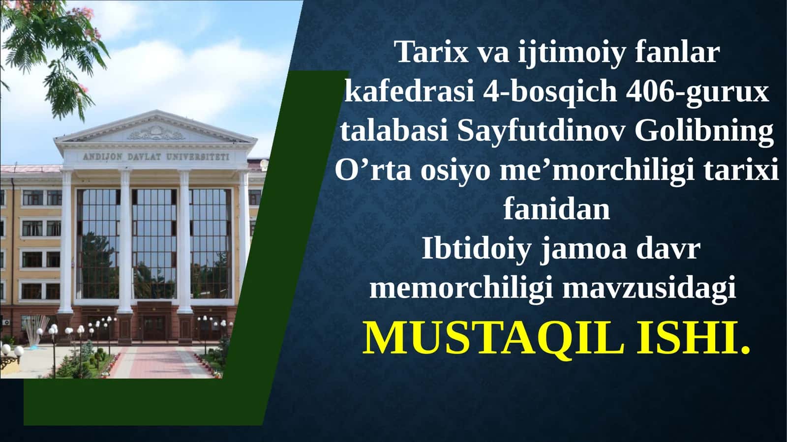 Ibtidoiy jamoadavri me’morchiligi