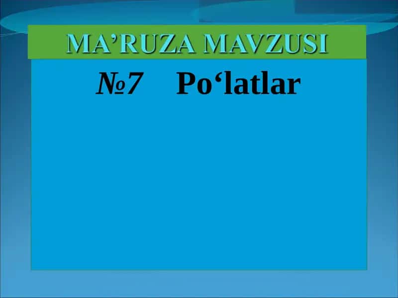 Uglerodli po’latlar