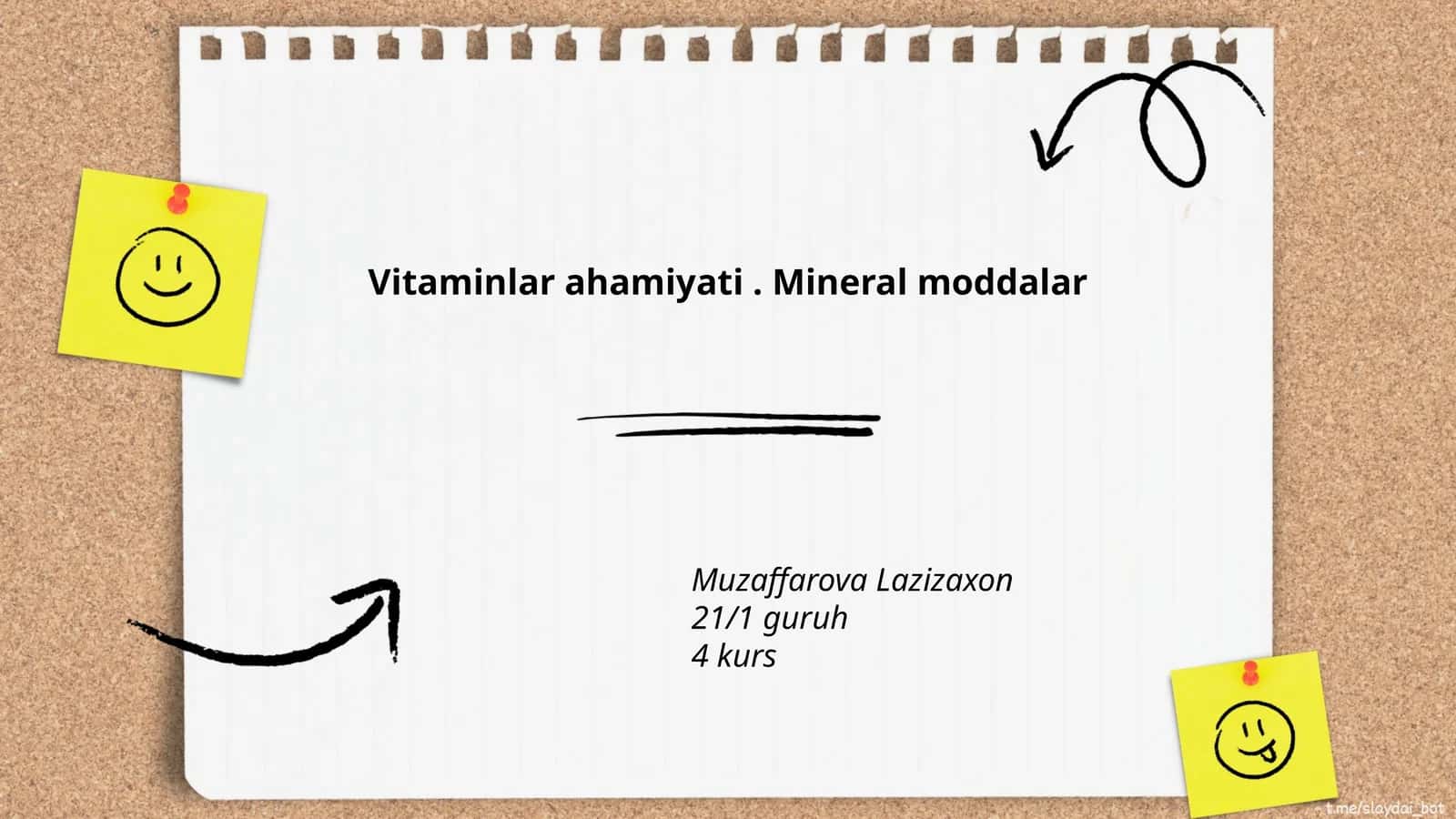 Vitaminlar ahamiyati. Mineral moddalar