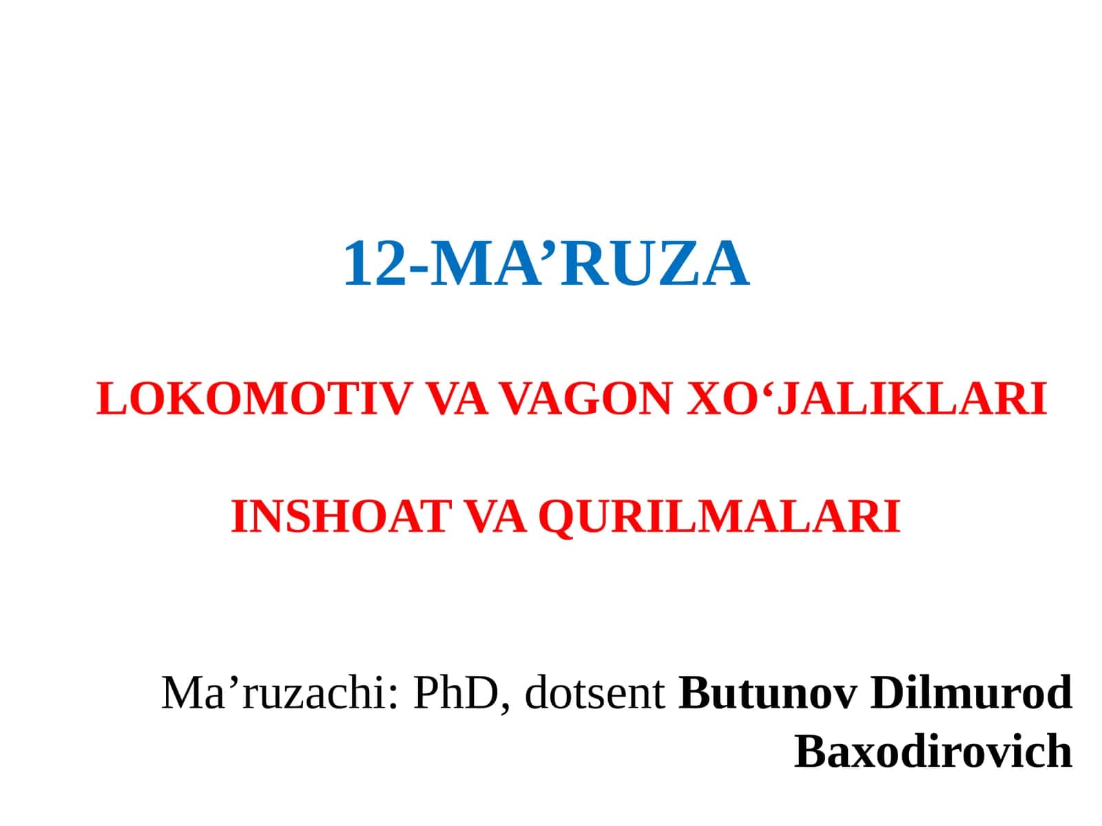 lokomativ va vagon harakati