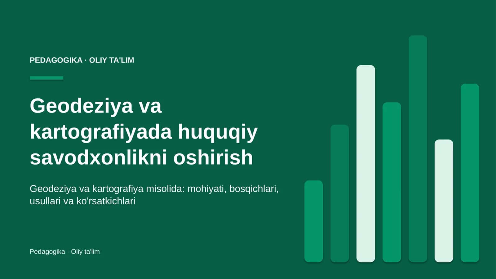 geodeziya va kartografiyada huquqiy savodxonlikni oshirish 7250