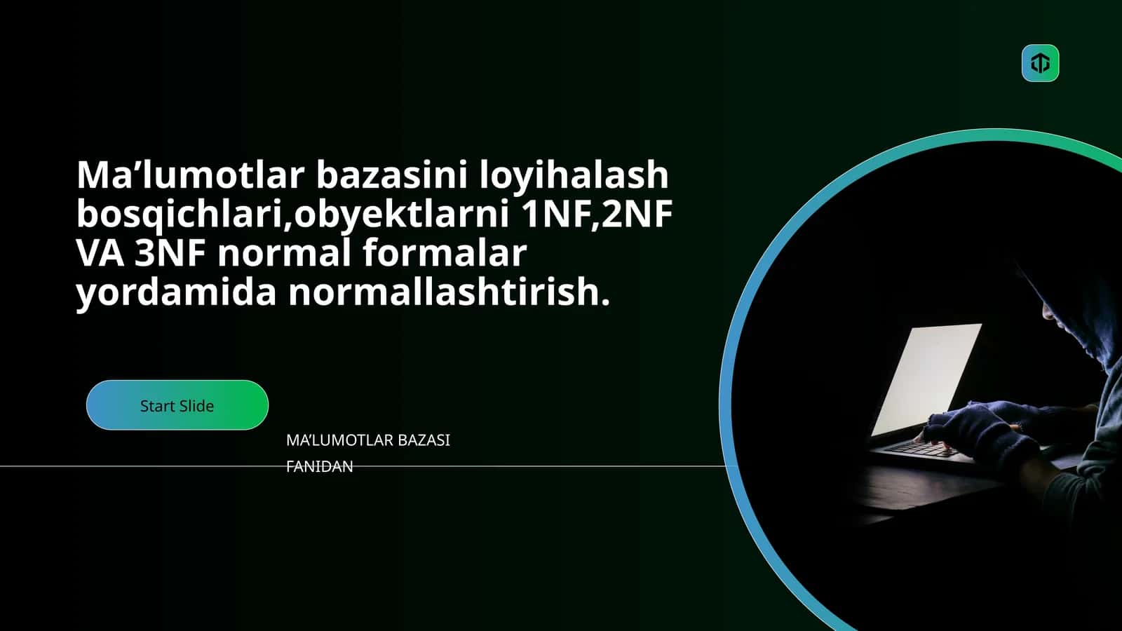 MA’LUMOTLAR BAZASI FANIDAN