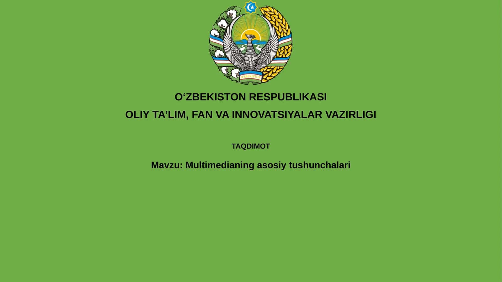 Multimedia tushunchasi