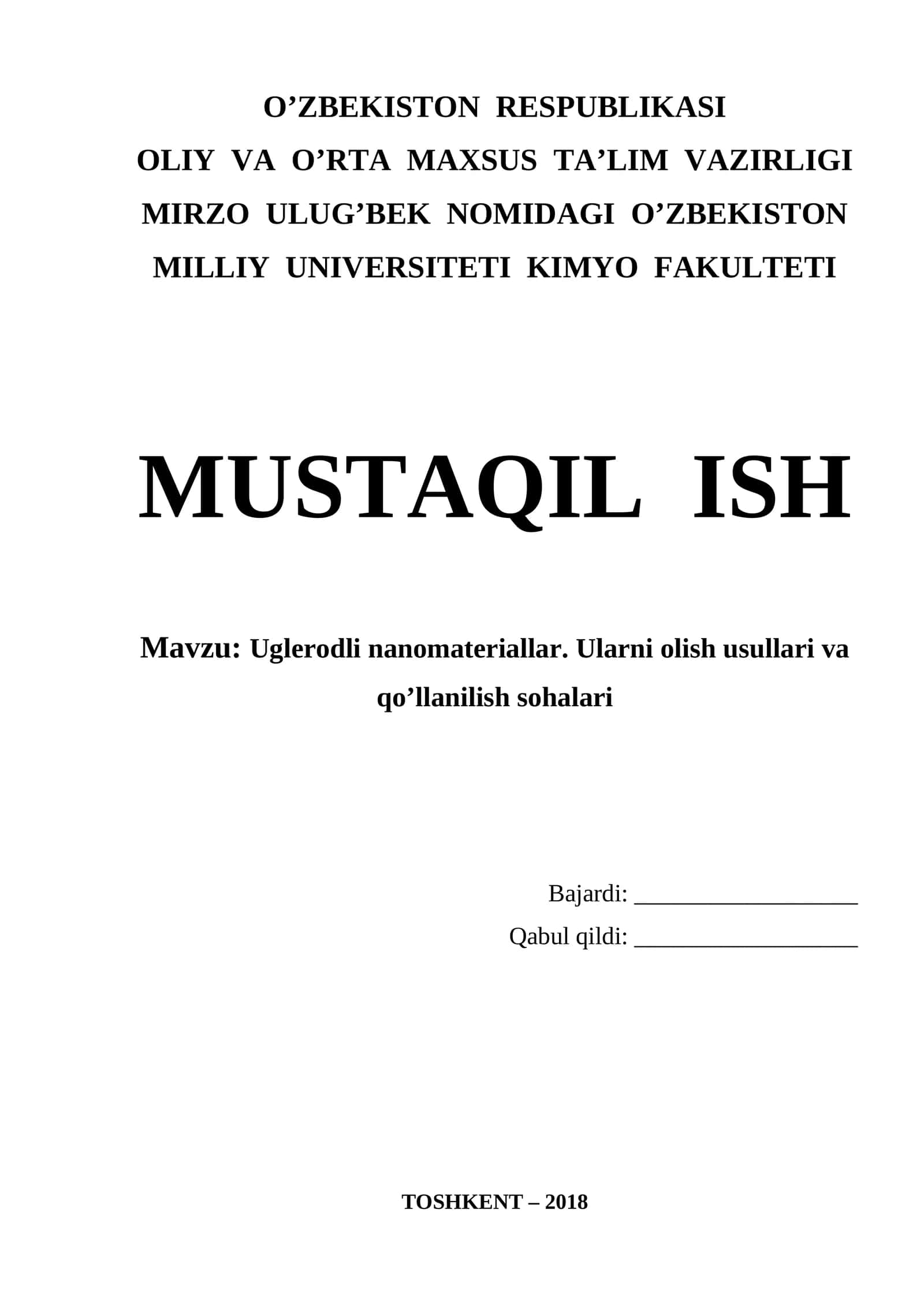 Uglerodli nanomateriallar