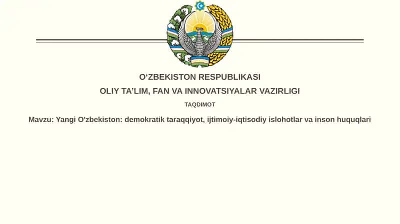 Demokratik rivojlanish va Inson Huquqlari Ta'minoti
