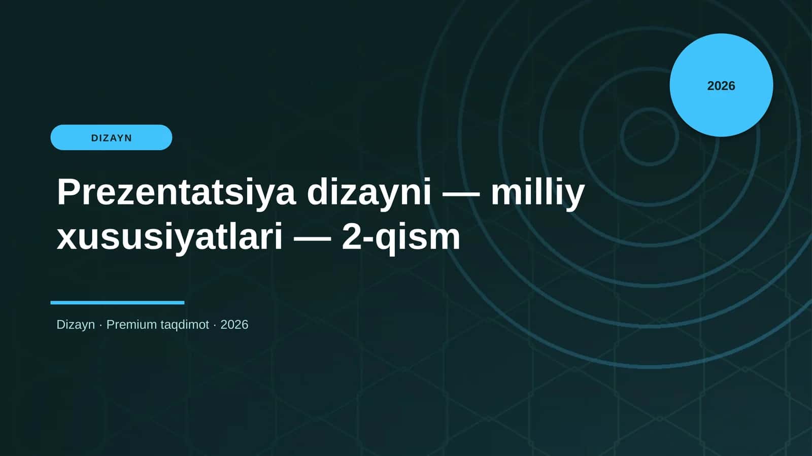 Prezentatsiya dizayni — milliy xususiyatlari — 2-qism