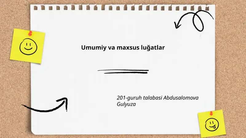 Umumiy va maxsus luğatlar