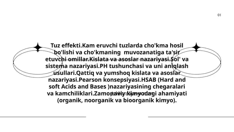 Tuz effekti va kimyoviy omillar