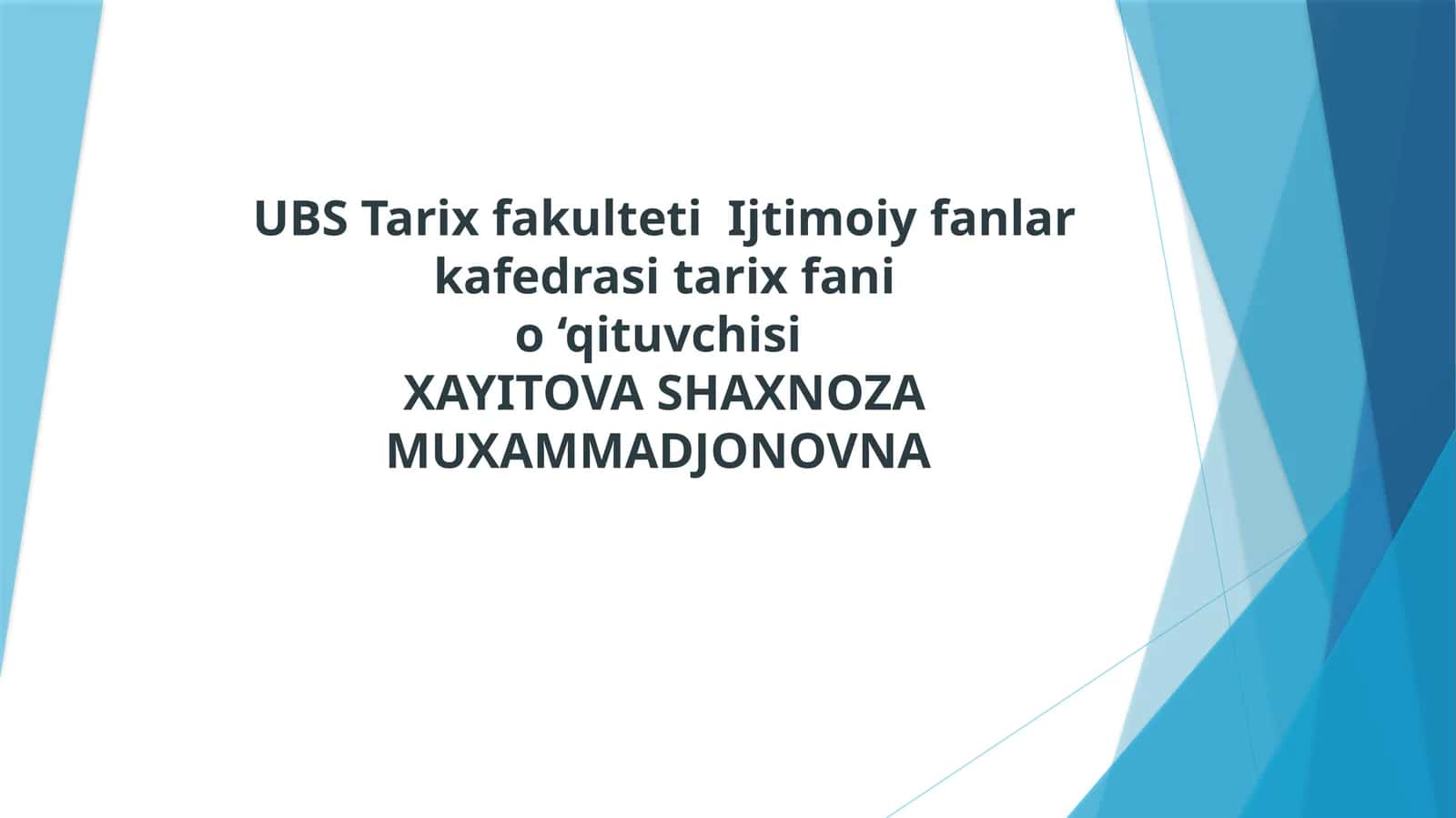Yordamchi tarix fanlari