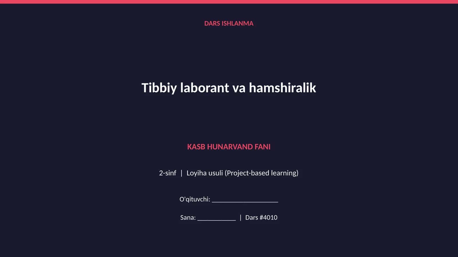 DARS ISHLANMA