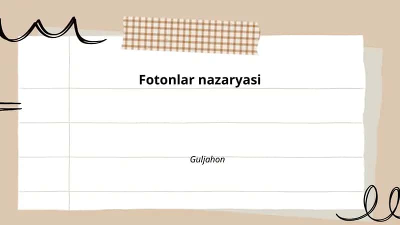 Fotonlar nazaryasi